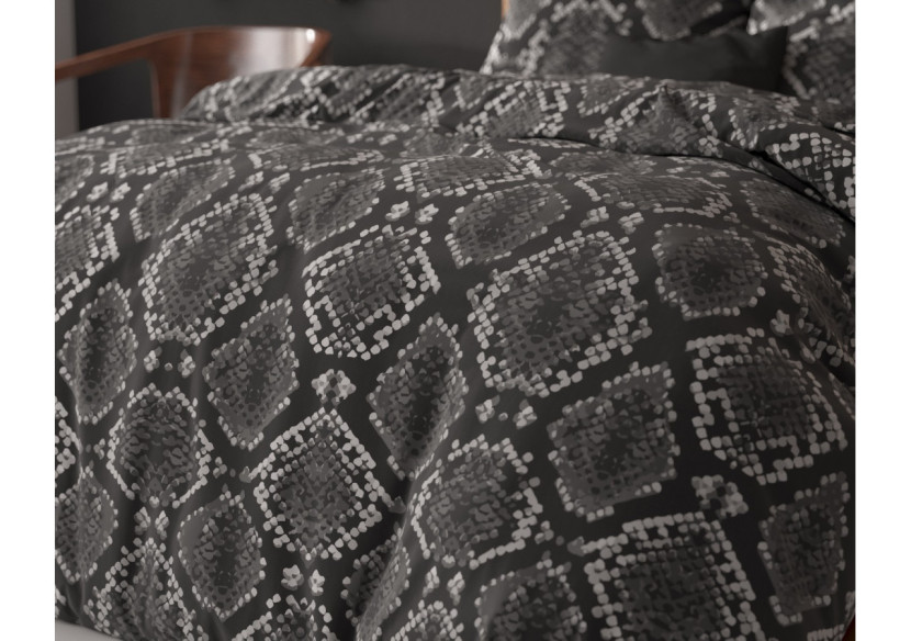 Housse de Couette Riley Antracite - 140 x 220 cm, Élégance et Douceur - 15026597 - Sleeptime