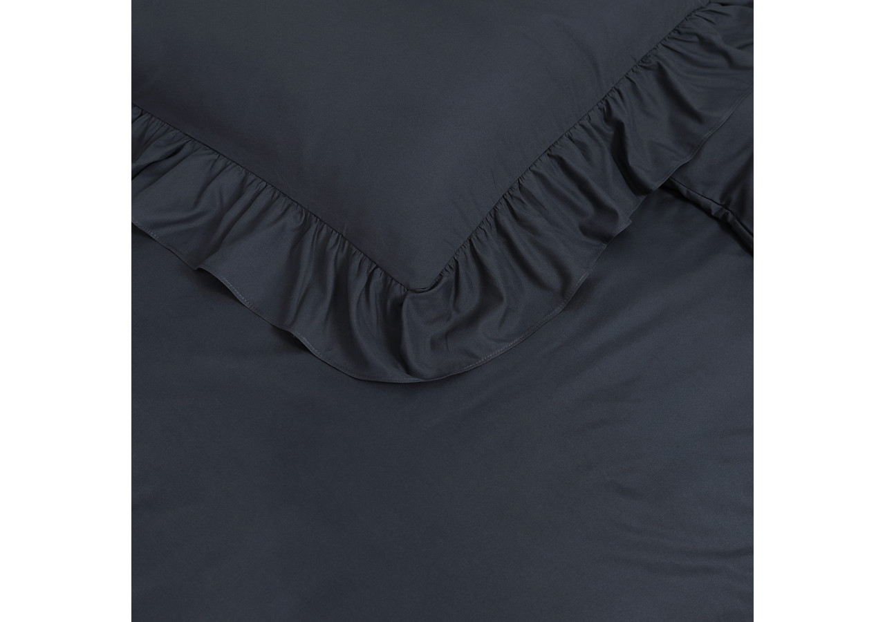 Housse de Couette Ruffles Antraciet - 240 x 200/220 cm - 17020191 - Sleeptime
