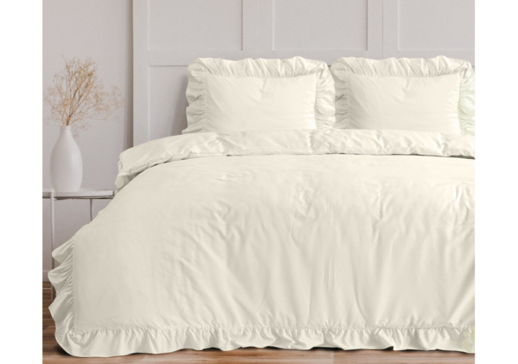 Housse de Couette Ruffles Creme - 140 x 200/220 cm - 17020186 - Sleeptime 2