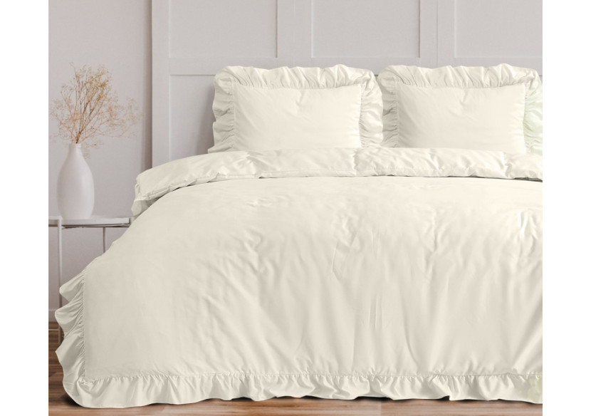 Housse de Couette Ruffles Creme - 140 x 200/220 cm - 17020186 - Sleeptime