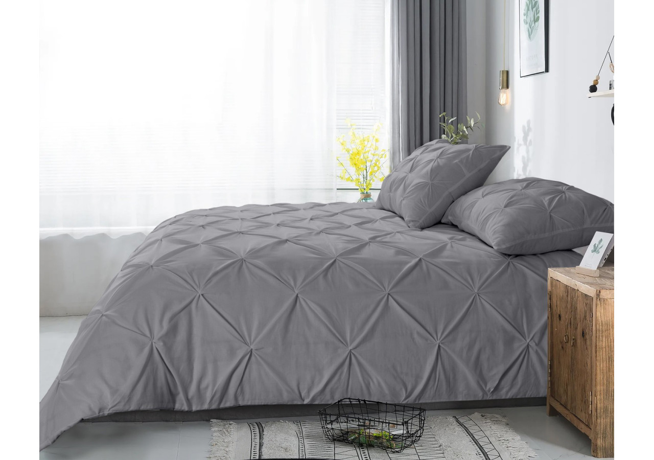 Housse de Couette Salvador - Gris 200 x 220 cm en Coton - 17016263 - Dreamhouse