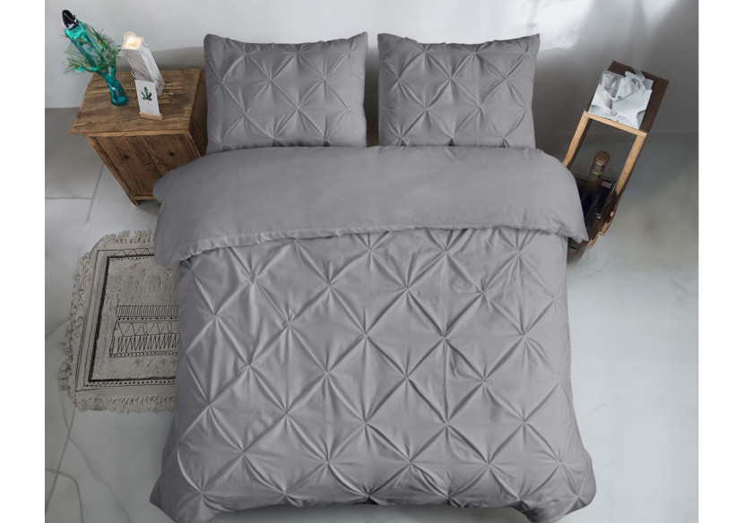 Housse de Couette Salvador - Gris 240 x 220 cm en Coton - 17016264 - Dreamhouse