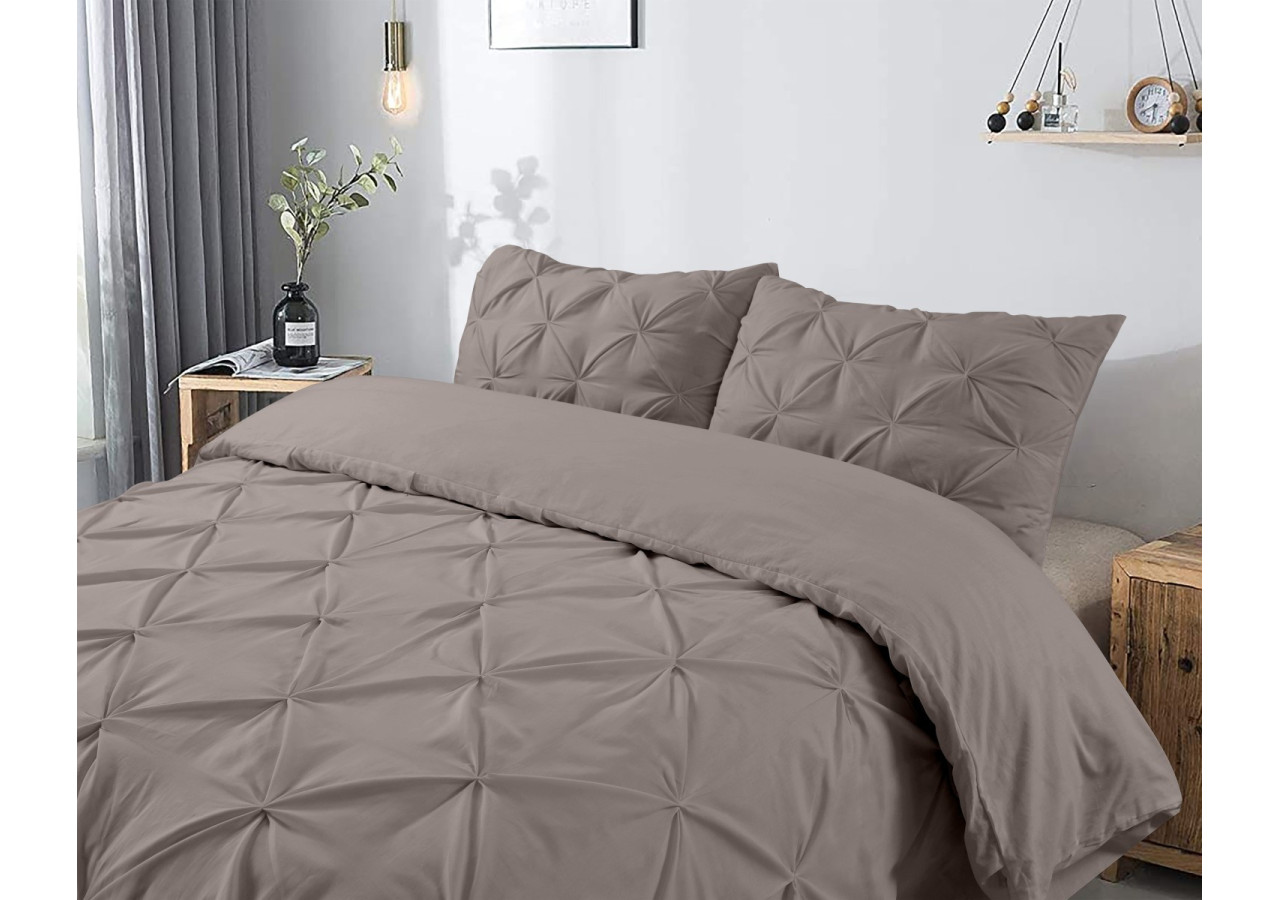 Housse de Couette Salvador Taupe - 140 x 220 cm en Coton 100% - 17014991 - Dreamhouse