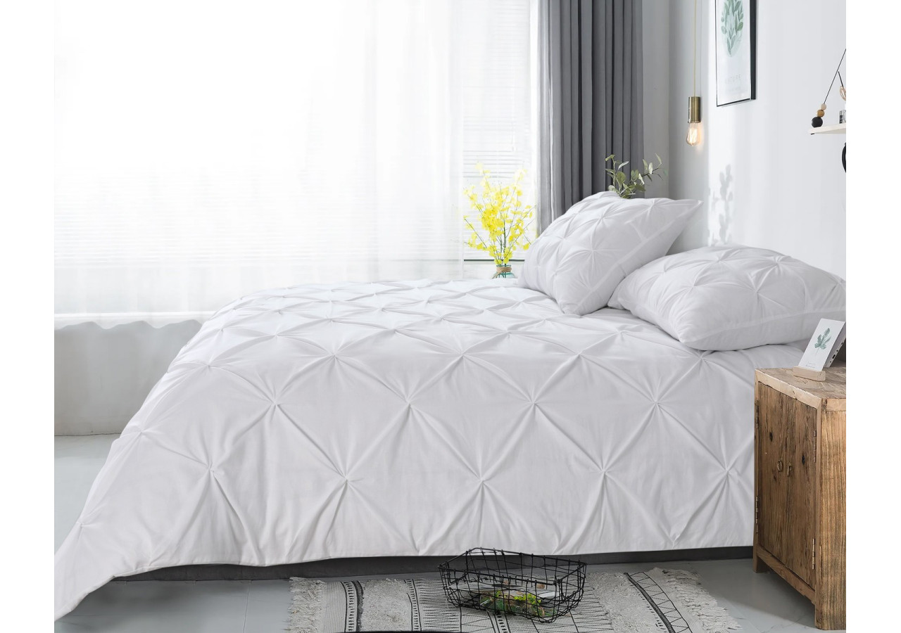 Housse de Couette Salvador Blanc - 140 x 220 cm en Coton 100% - 17014985 - Dreamhouse