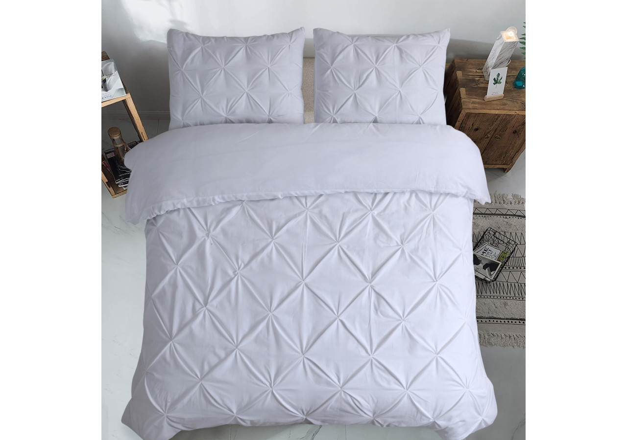 Housse de Couette Salvador Blanc - 140 x 220 cm en Coton 100% - 17014985 - Dreamhouse