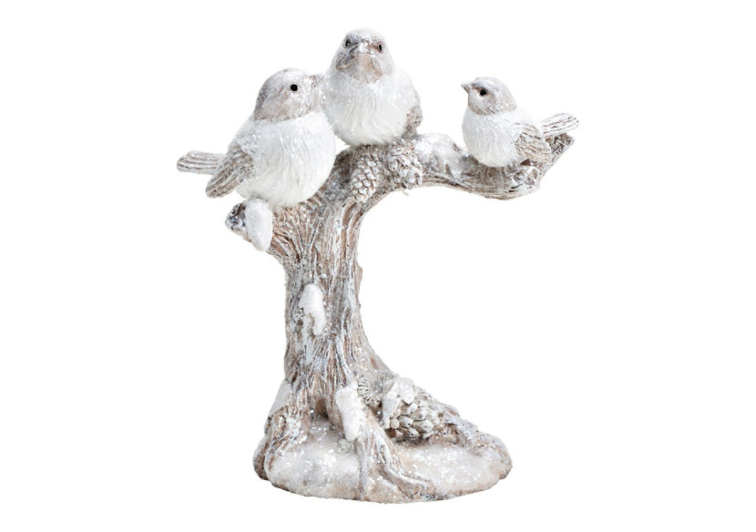 Oiseau d'hiver en polyuréthane avec paillettes - Blanc 19x20x9cm - 10033157 - WURM Oiseau d'hiver en polyuréthane avec paillettes - Blanc 19x20x9cm - 10033157 - WURM