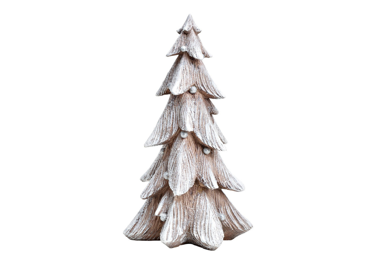 Arbre de Noël en polyuréthane avec paillettes - Blanc 16x29x16cm - 10033159 - WURM