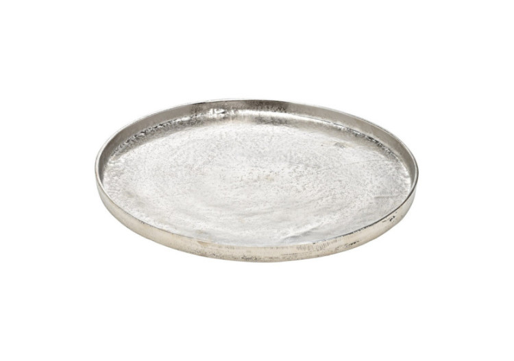 Assiette décorative en métal - Argent 35x1,8x35cm - 10033170 - WURM