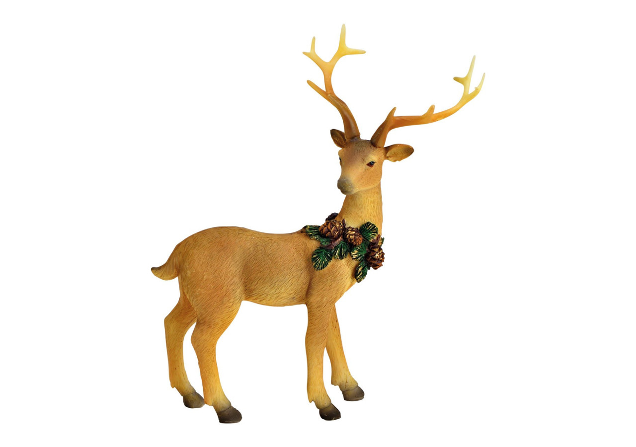 Cerf en polyuréthane brun - 17x19x8cm - 10033236 - WURM