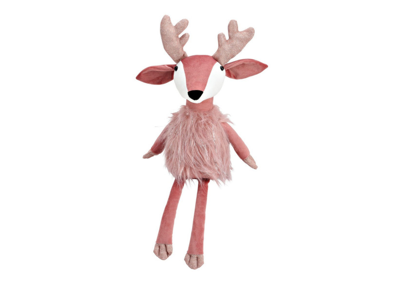 Tabouret Bambi en Textile Rose - 22 x 50 x 15 cm - 10033536 - WURM