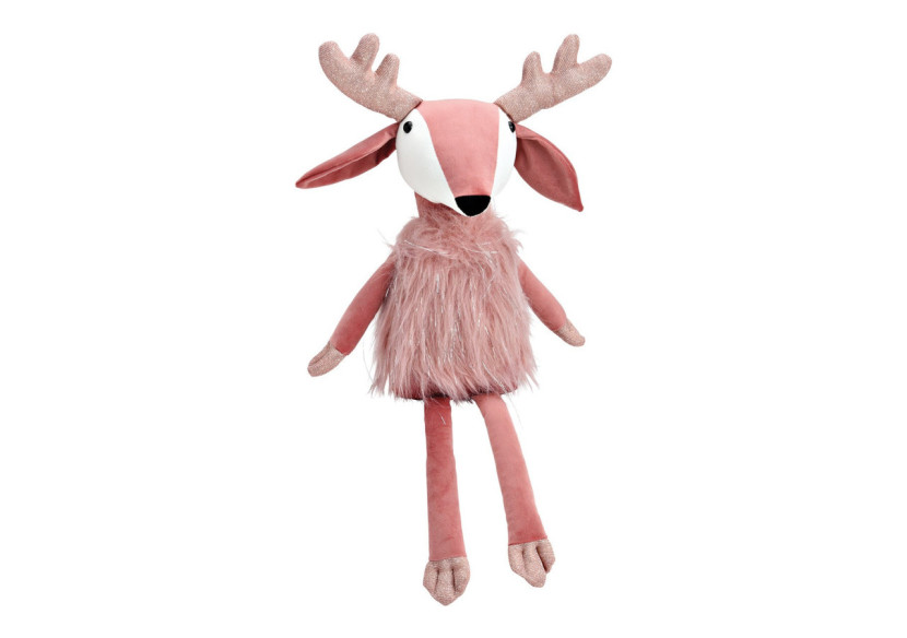 Tabouret Bambi en Textile Rose - 25 x 60 x 16 cm - 10033538 - WURM