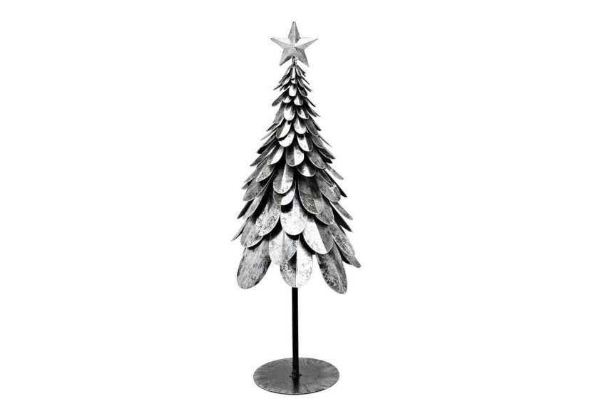 Sapin en Métal Argenté - 22 x 50 x 22 cm - 10033651 - WURM