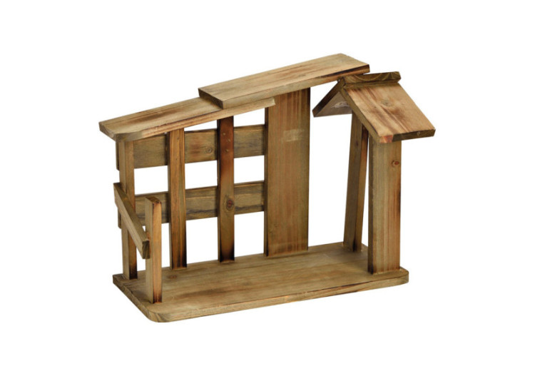 Maison de crèche en pin - Naturel 35 x 29 x 16cm - 10033981 - WURM