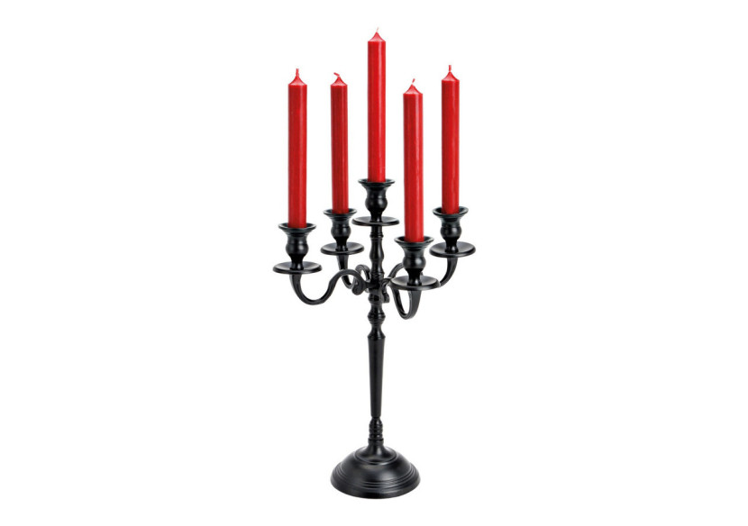 Bougeoir 5 branches en métal - Noir 29 x 41 x 29 cm - 10034092 - WURM