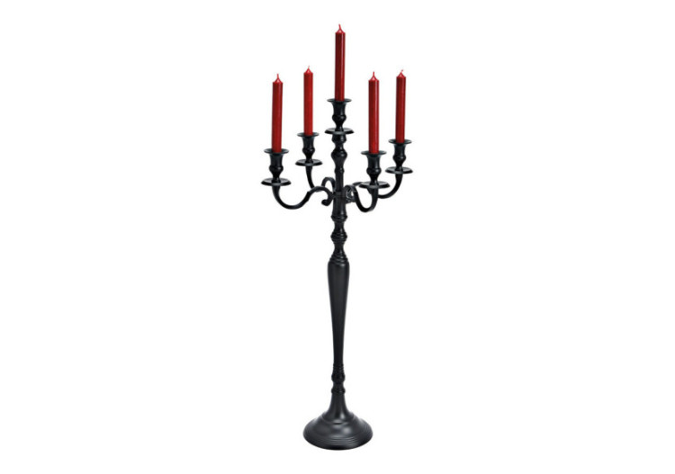 Bougeoir 5 branches en métal - Noir 37 x 81 x 37 cm - 10034094 - WURM