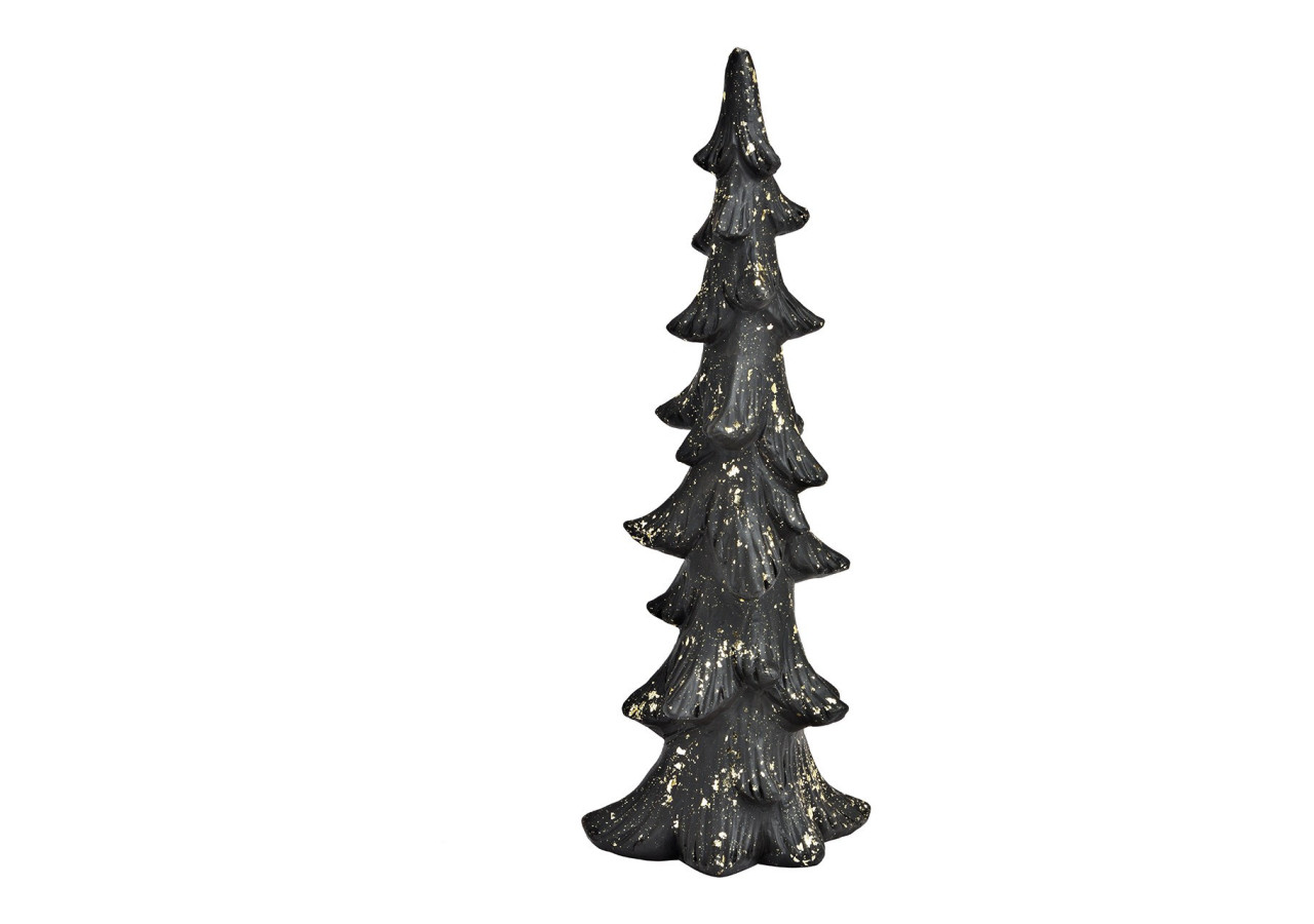 Sapins en argile - Noir et or 18 x 46 x 13 cm - 10034143 - WURM