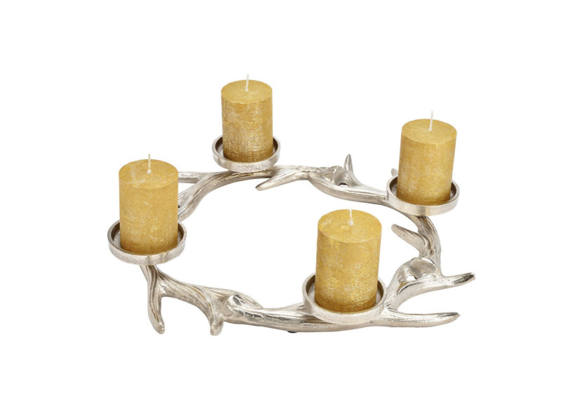 Couronne de l'Avent en métal - Argent 46 x 6 x 46 cm - 10034211 - WURM