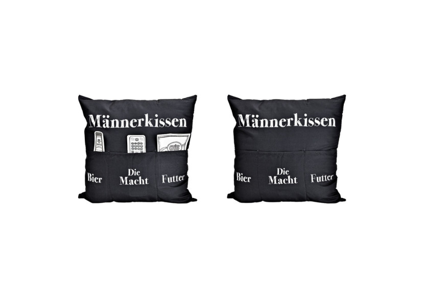 Coussin Sofahelden "Coussin des hommes" - Noir/Blanc 40 x 40 x 8 cm - 10034226 - WURM