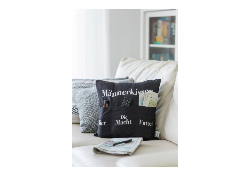 Coussin Sofahelden "Coussin des hommes" - Noir/Blanc 40 x 40 x 8 cm - 10034226 - WURM