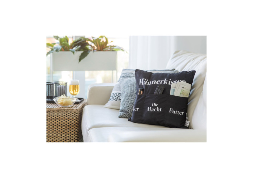 Coussin Sofahelden "Coussin des hommes" - Noir/Blanc 40 x 40 x 8 cm - 10034226 - WURM