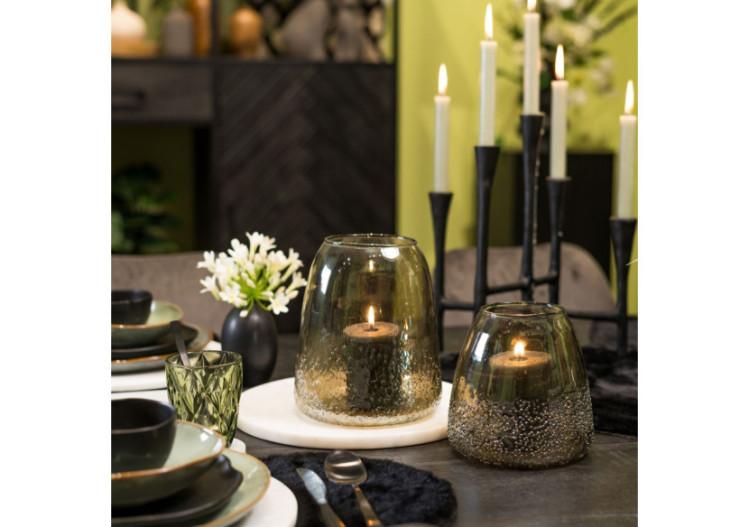 Lanterne en Verre - Marron 14x16x14cm - 10034351 - WURM 2