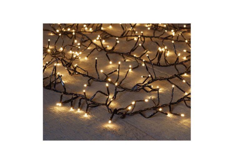 Arbre lumineux Treecluster 576 LEDs - 1,3-1,6m, lumière chaude avec transformateur IP44 - 10034785 - WURM