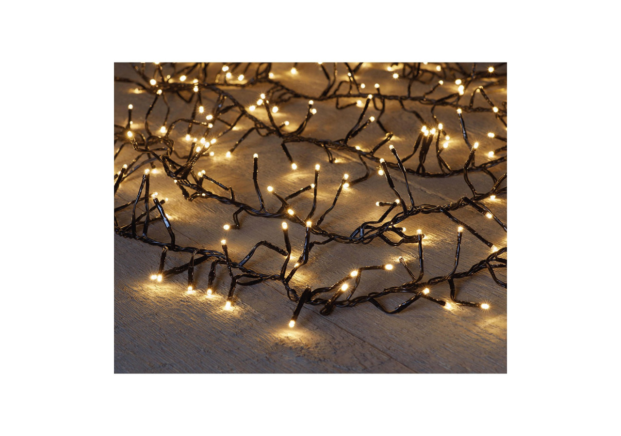 Arbre lumineux Treecluster 576 LEDs - 1,3-1,6m, lumière chaude avec transformateur IP44 - 10034785 - WURM