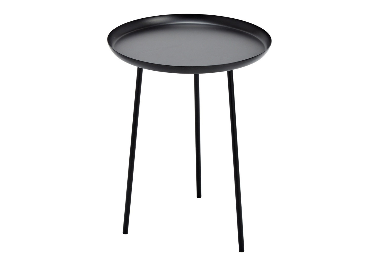 Table en métal noir - Dimensions 36x47x36 cm, parfaite comme table d'appoint - 10034842 - WURM