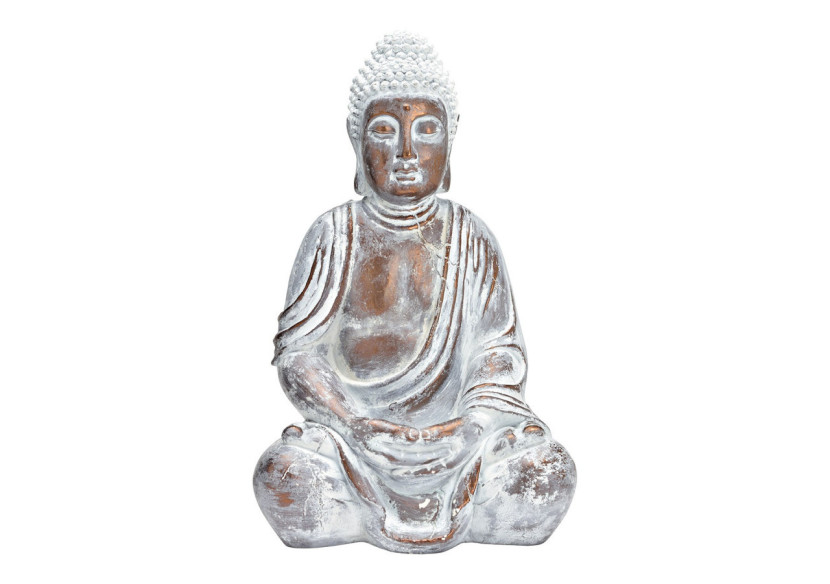 Bouddha assis en poly - Luxe doré/blanc 32x52x25cm - 10035079 - WURM