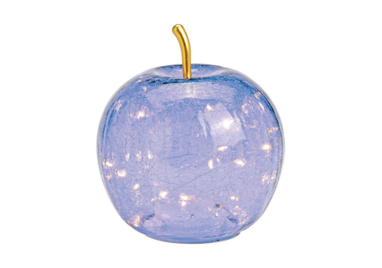 Pomme LED avec timer - Verre lilas 16x17x16cm - 10035239 - WURM
