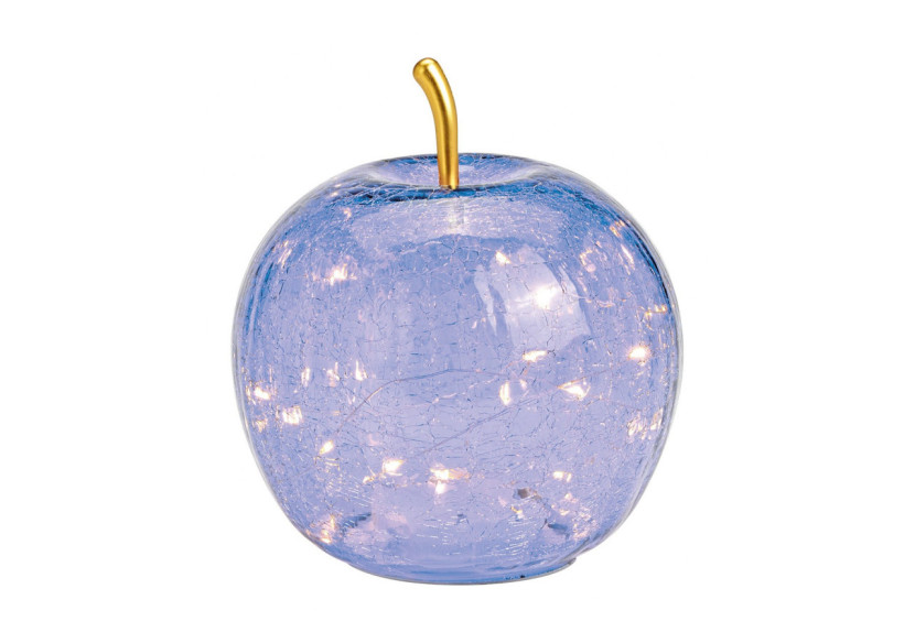 Pomme LED avec timer - Verre lilas 16x17x16cm - 10035239 - WURM