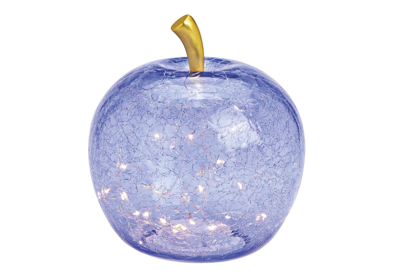 Pomme LED avec timer - Verre lilas 22x24x22cm - 10035240 - WURM