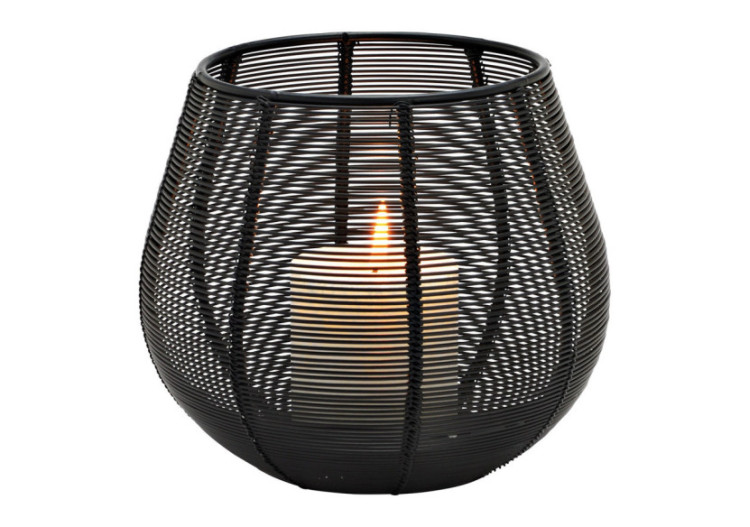 Lanterne en métal - Noire 16x16x16cm - 10035343 - WURM