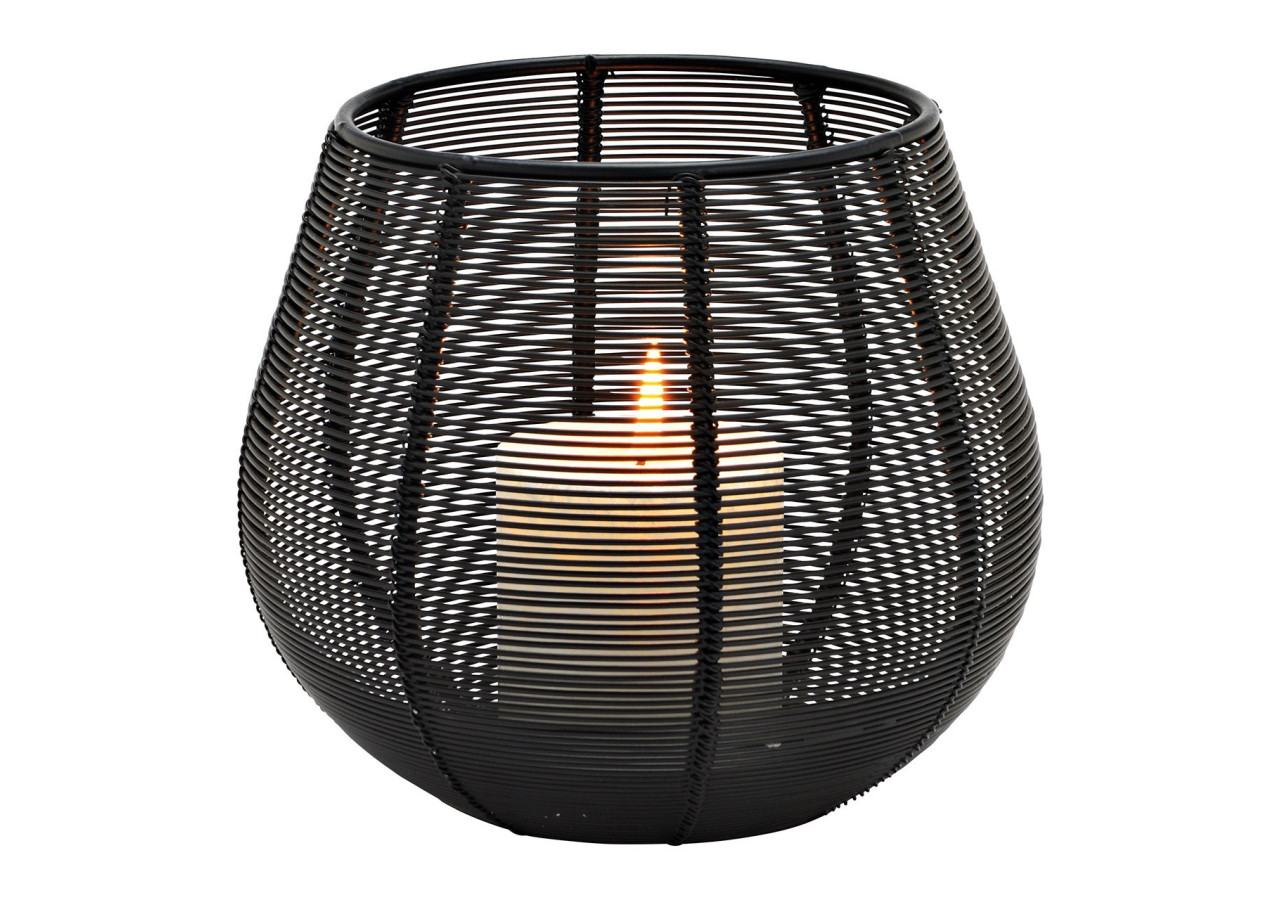Lanterne en métal - Noire 16x16x16cm - 10035343 - WURM