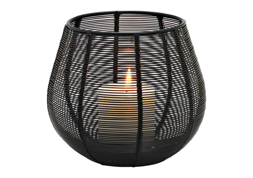 Lanterne en métal - Noire 16x16x16cm - 10035343 - WURM