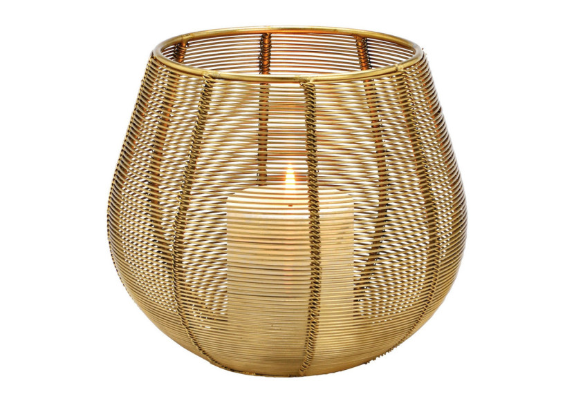 Lanterne en métal - Dorée 16x16x16cm - 10035347 - WURM