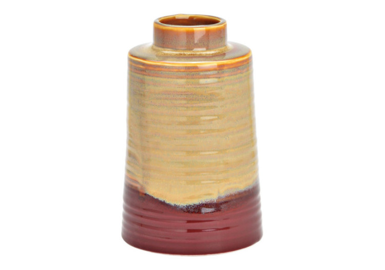 Vase en porcelaine beige et brun - Dimensions 10x15x10cm - 10035560 - WURM