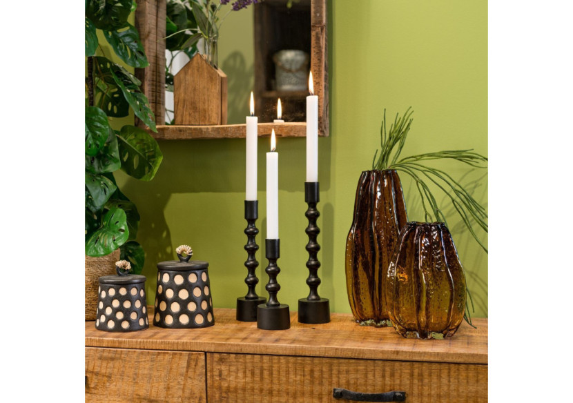 Vase en verre marron - Dimensions 13x30x13 cm - 10036525 - WURM