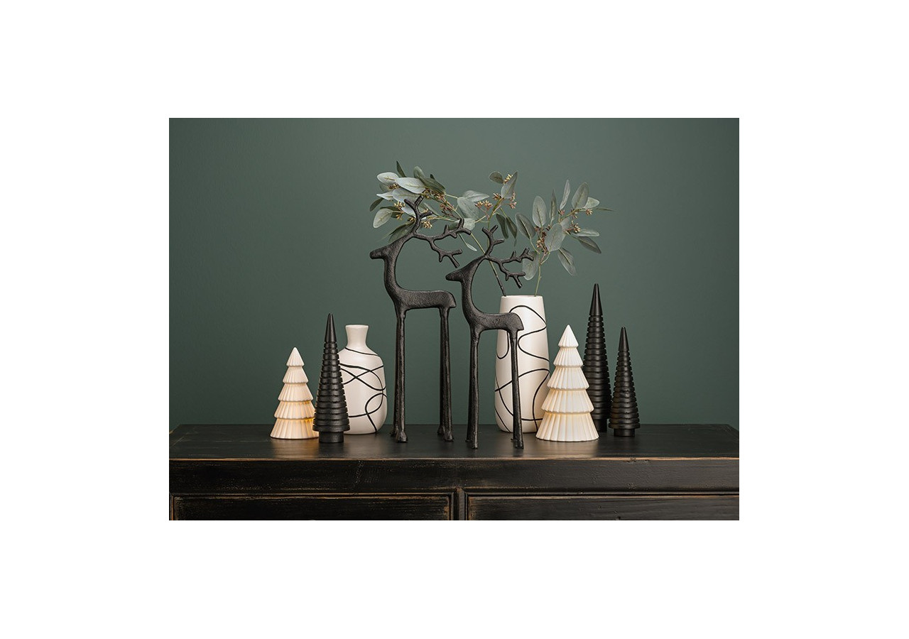 Déco cerf en métal noir - Dimensions 16x40x10 cm - 10036556 - WURM