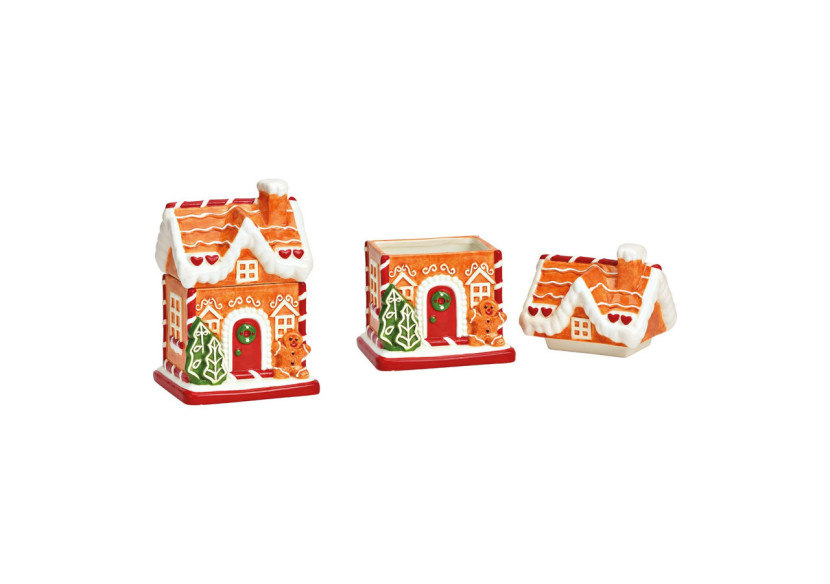 Boîte à Bonbons Maison en Pain d'Épices - Céramique 13x19x11cm - 10036621 - WURM