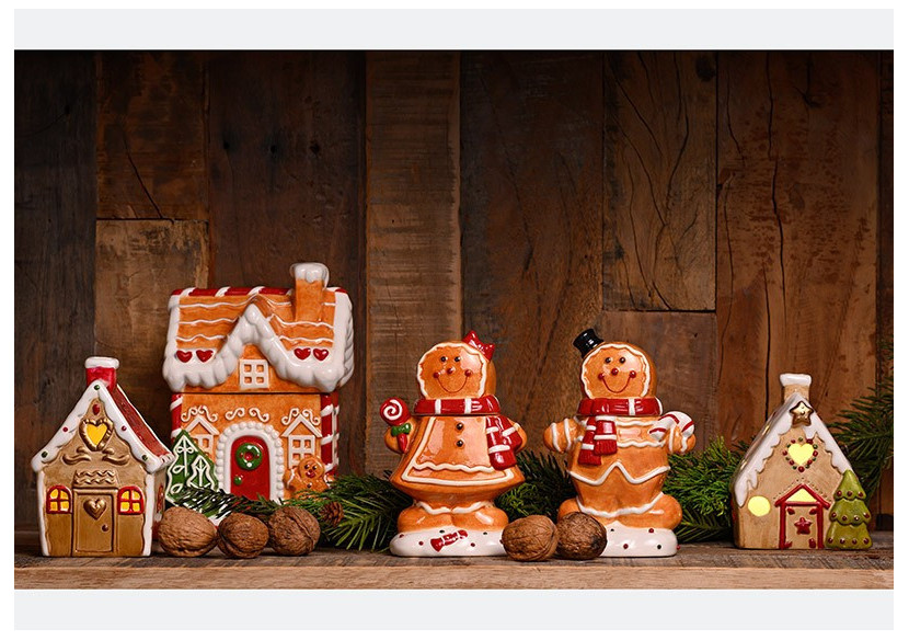 Boîte à Bonbons Maison en Pain d'Épices - Céramique 13x19x11cm - 10036621 - WURM