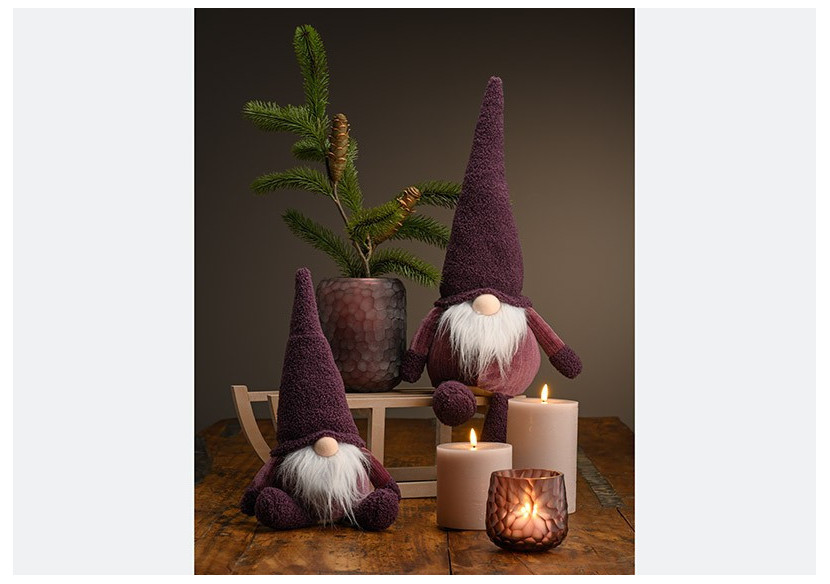 Lutin en Textile Violet - 19x34x16cm - 10036764 - WURM