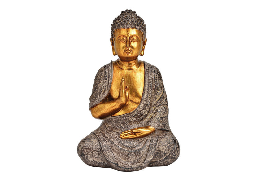 Bouddha Décoratif - Poly Brun et Or 22x33x18cm - 10036790 - WURM
