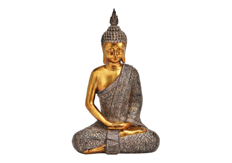Bouddha Décoratif - Poly Brun et Or 15x25x10cm - 10036791 - WURM