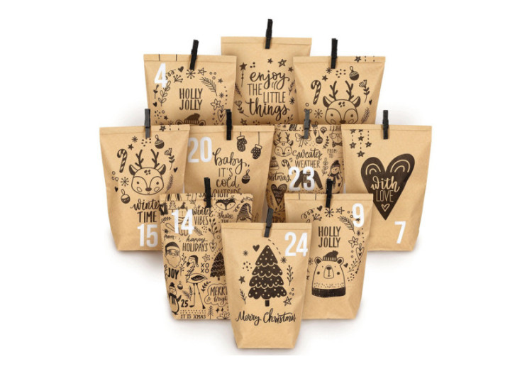 Calendrier de l'Avent - Motifs d'enfants en papier et bois 24 pochettes - 10036915 - WURM