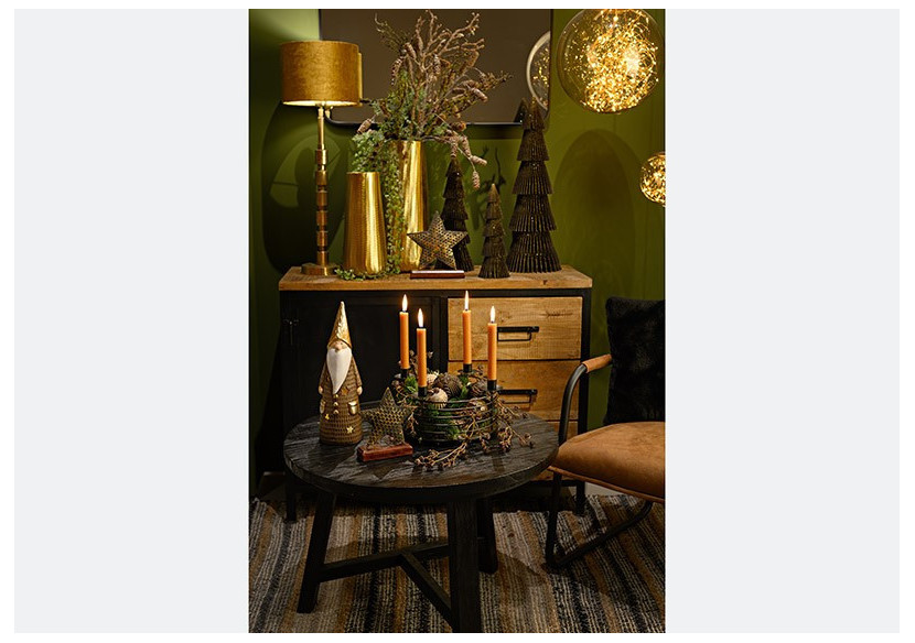 Centre de table de Noël - Support à bougies en métal noir compact - 10036971 - WURM Centre de table de Noël - Support à bougies en métal noir compact - 10036971 - WURM