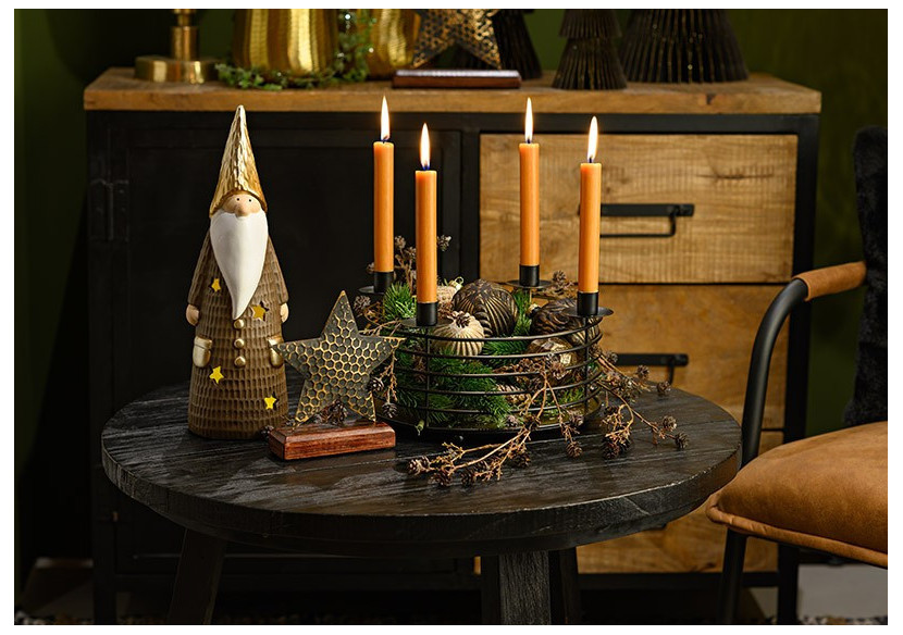 Centre de table de Noël - Support à bougies en métal noir compact - 10036971 - WURM Centre de table de Noël - Support à bougies en métal noir compact - 10036971 - WURM