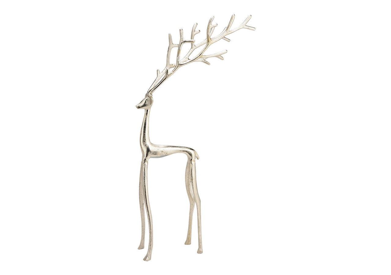 Cerf en métal argenté - Élégance scintillante - 10037044 - WURM