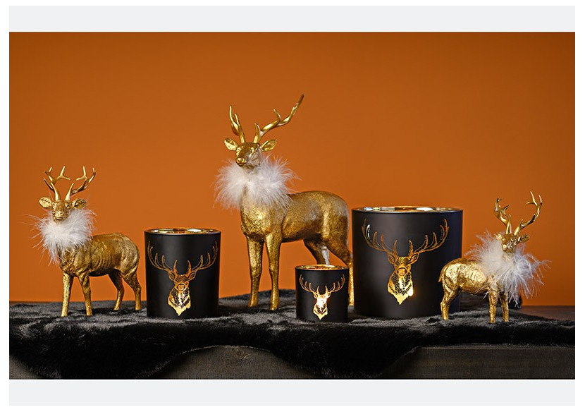 Cerf en polyuréthane doré - Dimensions 19x30x9 cm - 10037154 - WURM