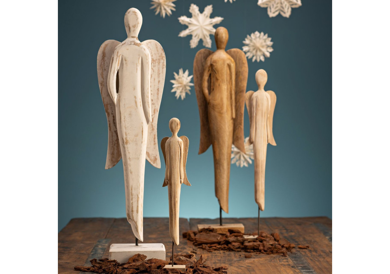 Statue d'Ange en Bois de Mangue - Dimensions 16x59x10cm - 10037464 - WURM